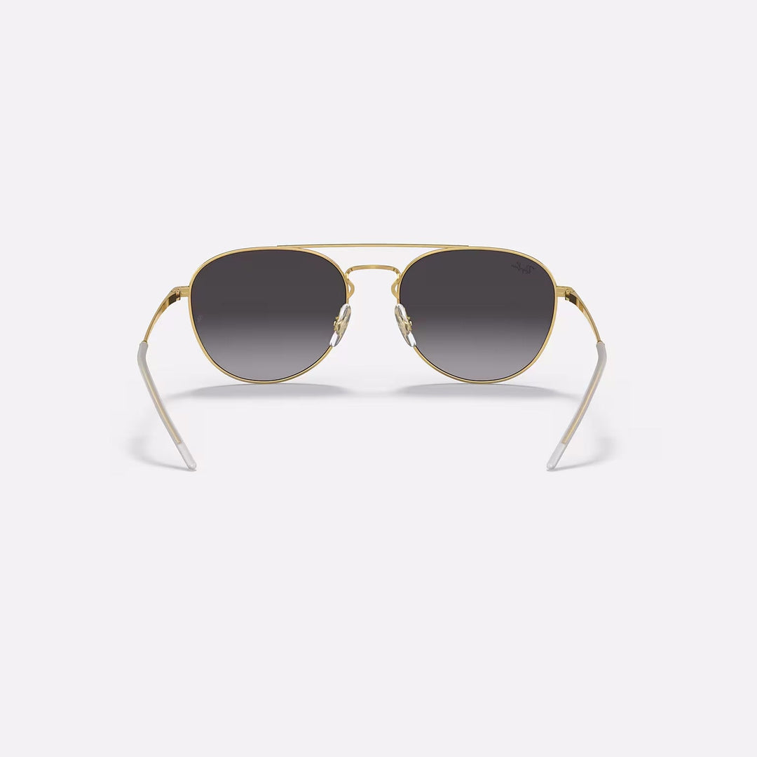 RAY-BAN RB3589 Sunglasses - Unisex, Full-Rim, Black On Gold