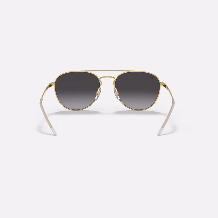 RAY-BAN RB3589 Sunglasses - Unisex, Full-Rim, Black On Gold