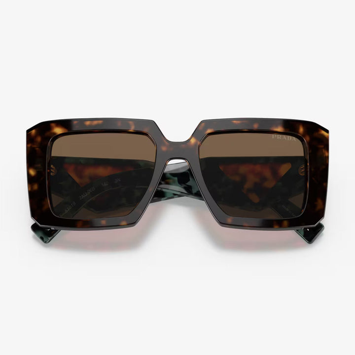 Prada PR 23YS 51 Women's Square Sunglasses - Tortoise Acetate Frame, Polyamide Lenses
