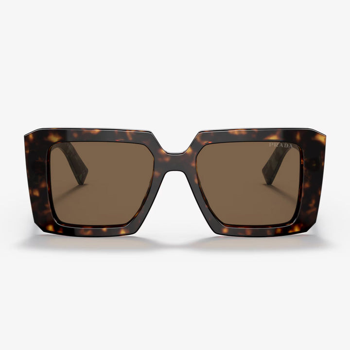 Prada PR 23YS 51 Women's Square Sunglasses - Tortoise Acetate Frame, Polyamide Lenses