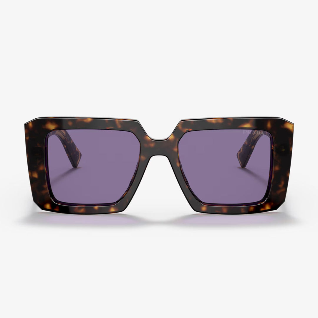 Prada PR 23YS 51 Women's Square Sunglasses - Tortoise Acetate Frame, Polyamide Lenses