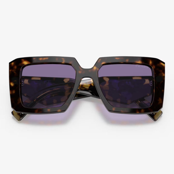 Prada PR 23YS 51 Women's Square Sunglasses - Tortoise Acetate Frame, Polyamide Lenses