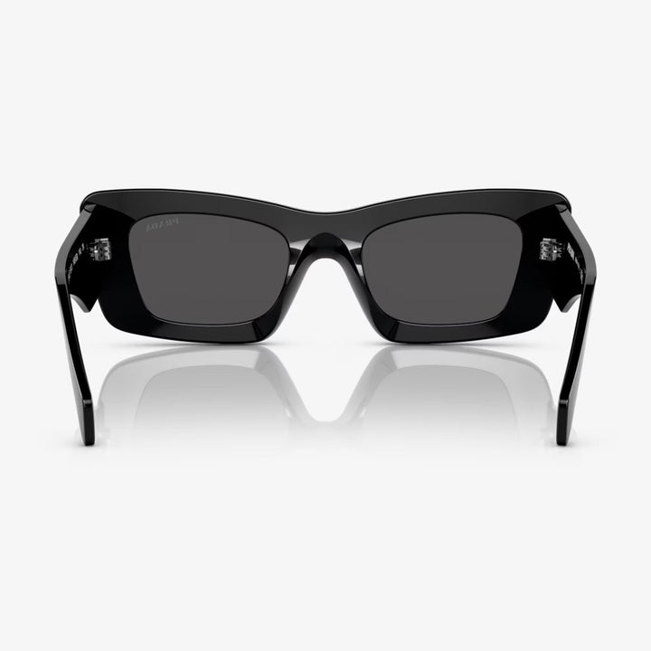 Prada PR 13ZS 1AB5S0 50 Women's Cat-Eye Sunglasses - Black Acetate Frame, Dark Grey Lenses
