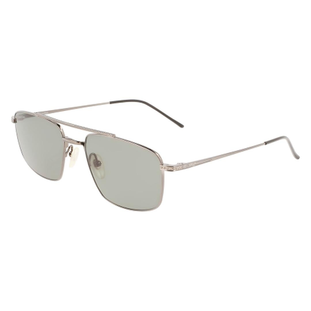 Calvin Klein Man CK22111TS 014 Sunglasses Titanium Rifle Barrel Green Squared Normal