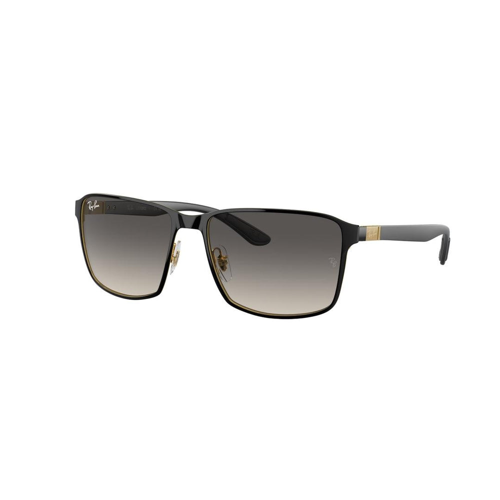 Ray-Ban 3721 Sunglasses 187/11 - Black - Grey Unisex Square
