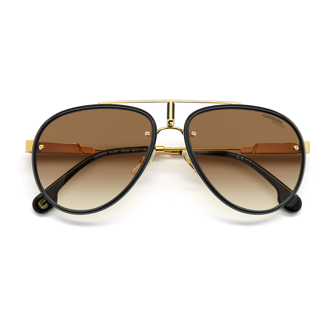 Carrera Glory 2m2/86 58 Black Brown Green Sunglass