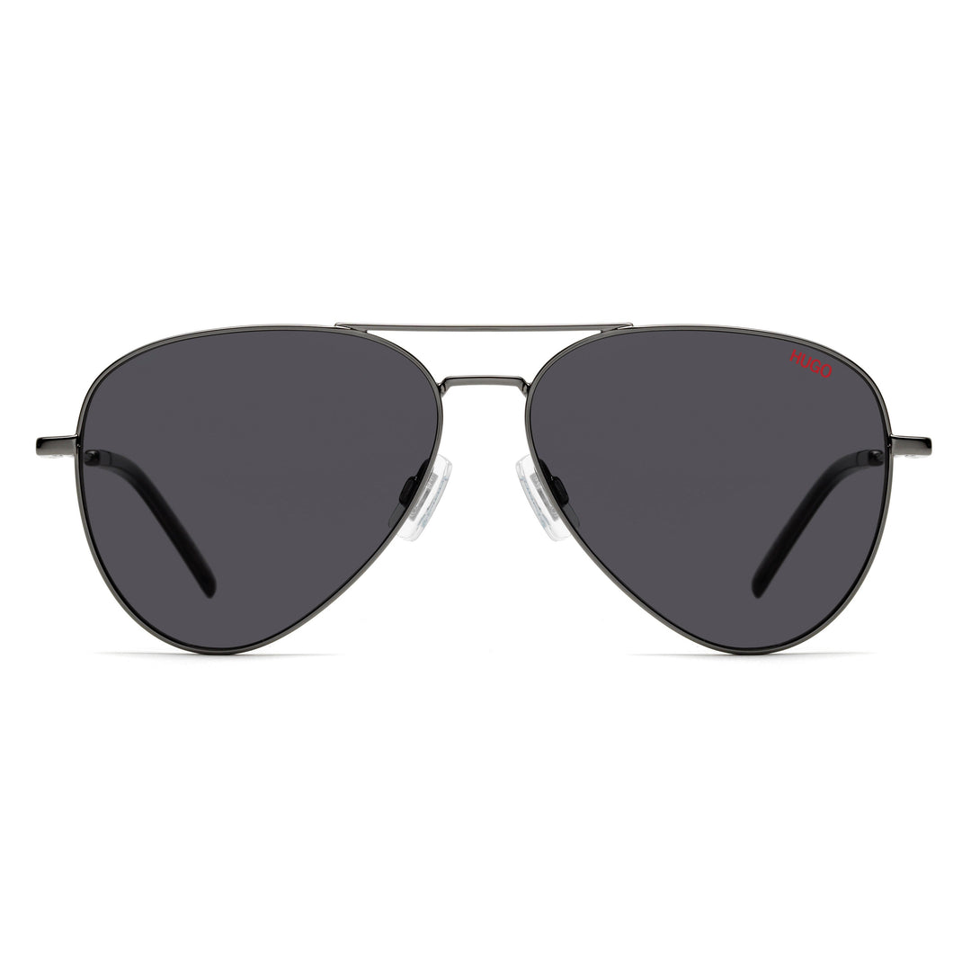 HUGO HG 1059/S KJ1 59 Sunglasses - Dark Ruthenium Frame, Grey Lenses
