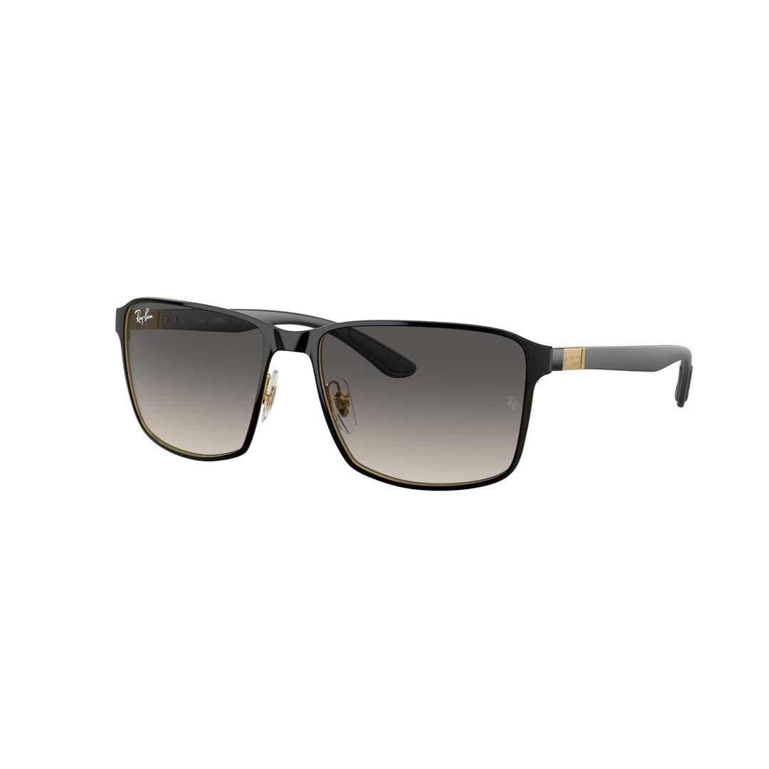 Ray-Ban 3721 Sunglasses 187/11 - Black - Grey Unisex Square