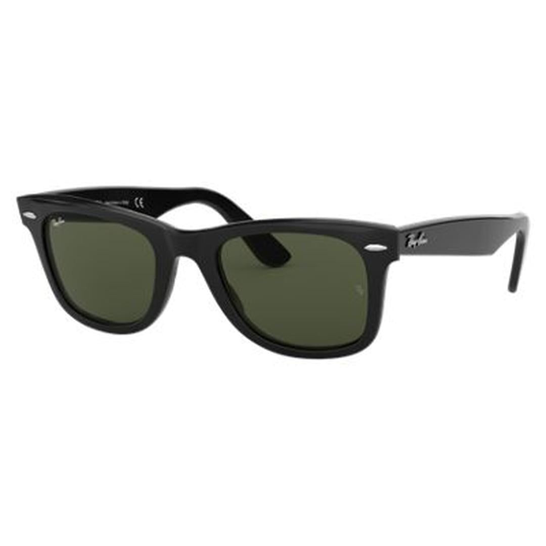 Ray-Ban Rectangle Black Green Wayfarer 2140 Sunglasses