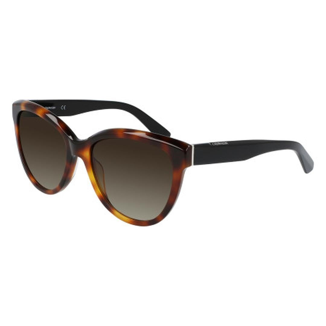 Calvin Klein Woman CK21709S 221 Sunglasses Plastic Havana Brown Cat Eye  Shaded