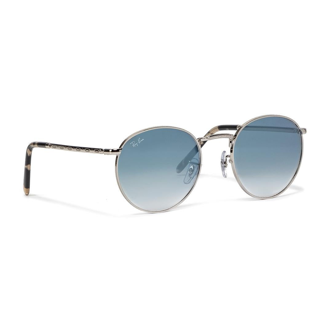 Ray-Ban Men Round Silver Blue Gradient RB3637 New Round