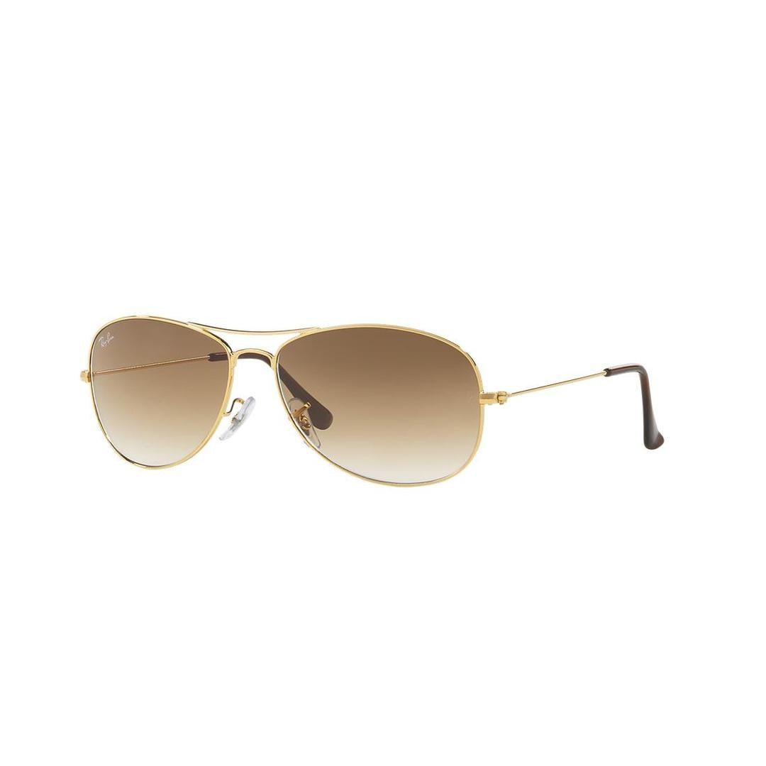 Ray-Ban Men Aviator Gold Brown Gradient Cockpit 3362 Sunglasses
