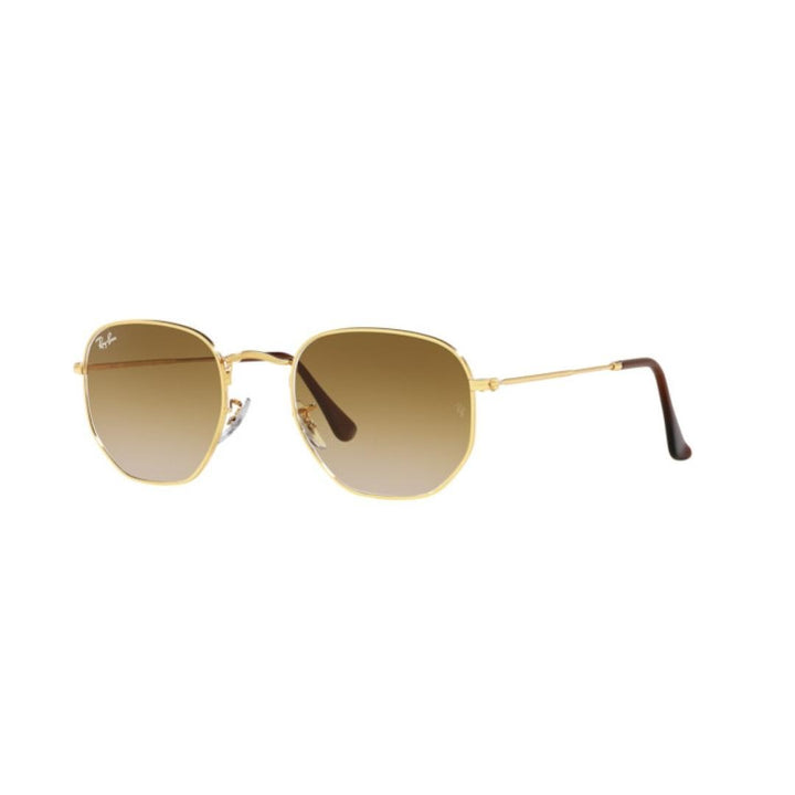 Ray-Ban Hexagonal 3548 Sunglasses 001/51 - Gold - Clear Gradient Brown Unisex Irregular