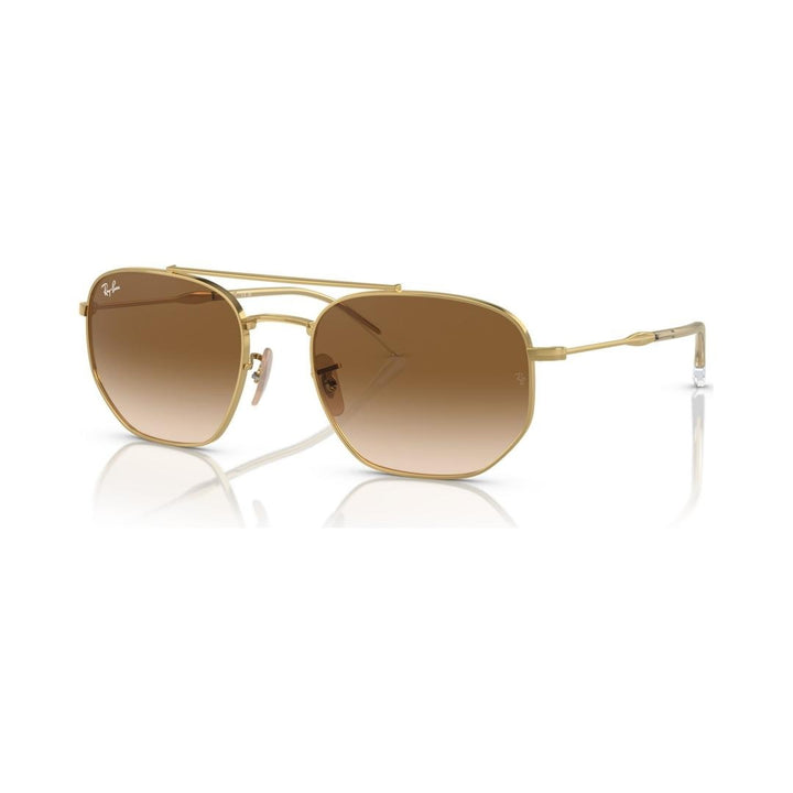 Ray-Ban 3707 Sunglasses 001/51 - Gold - Brown Unisex Irregular