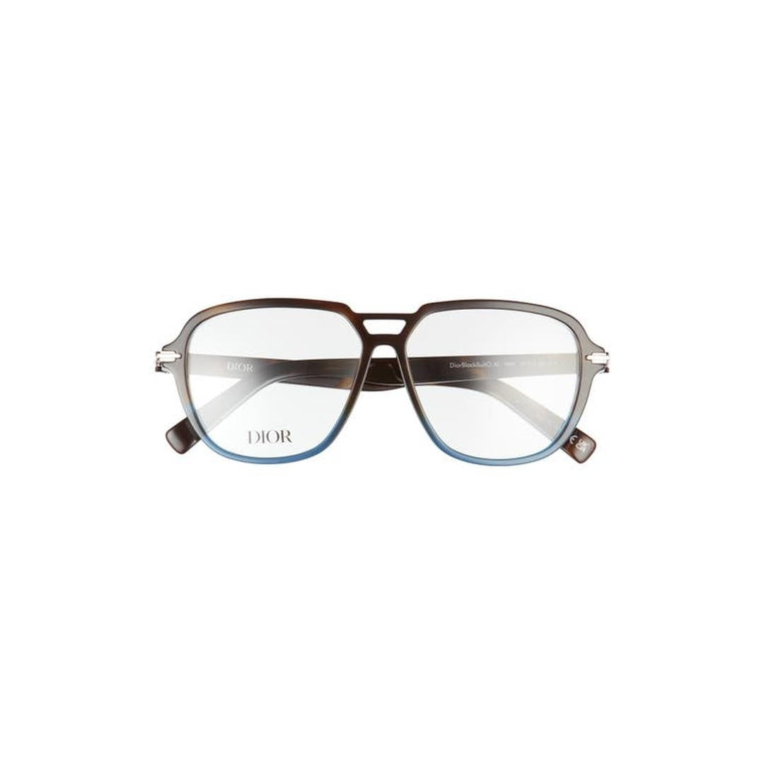 Dior 57mm Optical Aviator Glasses in Havana/Other at Nordstrom