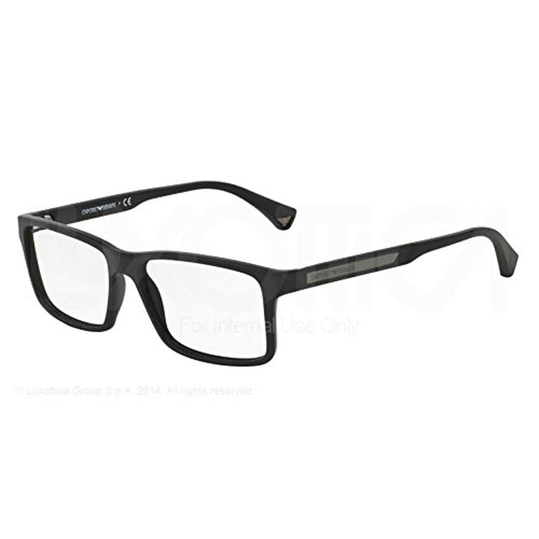 Emporio Armani 3038 Eyeglasses 5063 - Black Men Rectangle