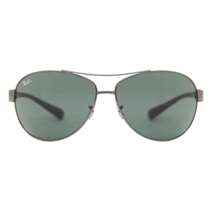 Ray-Ban Men Aviator Gunmetal Green Sunglasses in Grey
