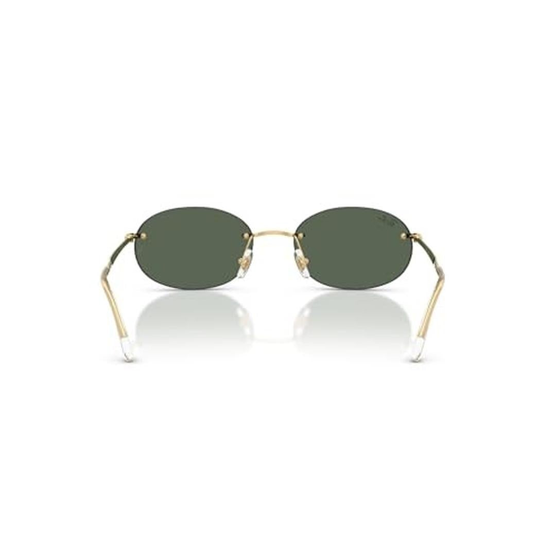 Ray-Ban Rb3767 Oval Sunglasses, Gold/Dark Green, 54 Mm