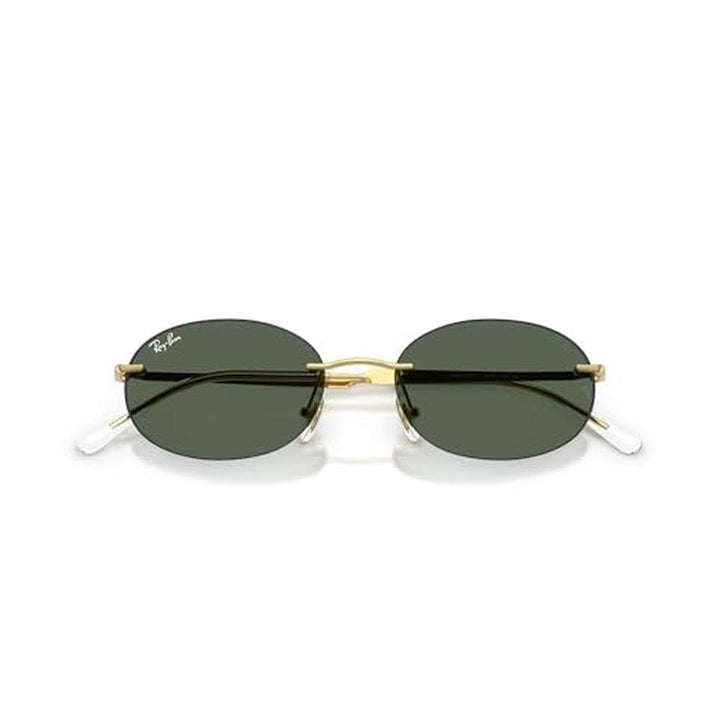 Ray-Ban Rb3767 Oval Sunglasses, Gold/Dark Green, 54 Mm