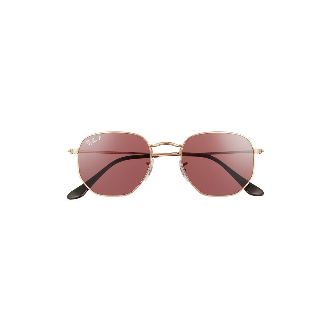 Ray-Ban Hexagonal RB 3548N 9202AF، نظارة شمسية دائرية، للجنسين، مستقطبة، متوفرة بوصفة طبية