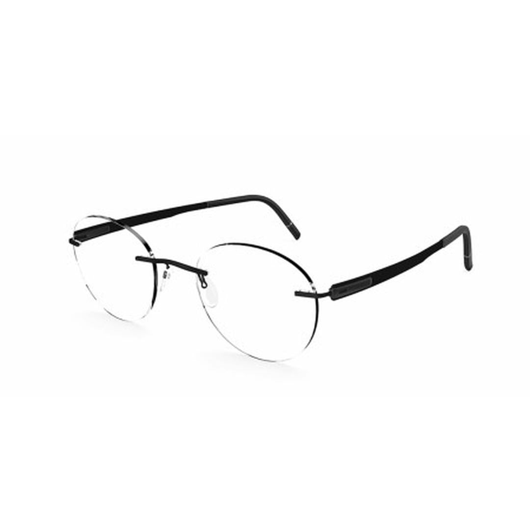 Silhouette Blend 5555 9040 Men's Glasses Black Size 48 - Free Lenses - HSA/FSA Insurance - Blue Light Block Available