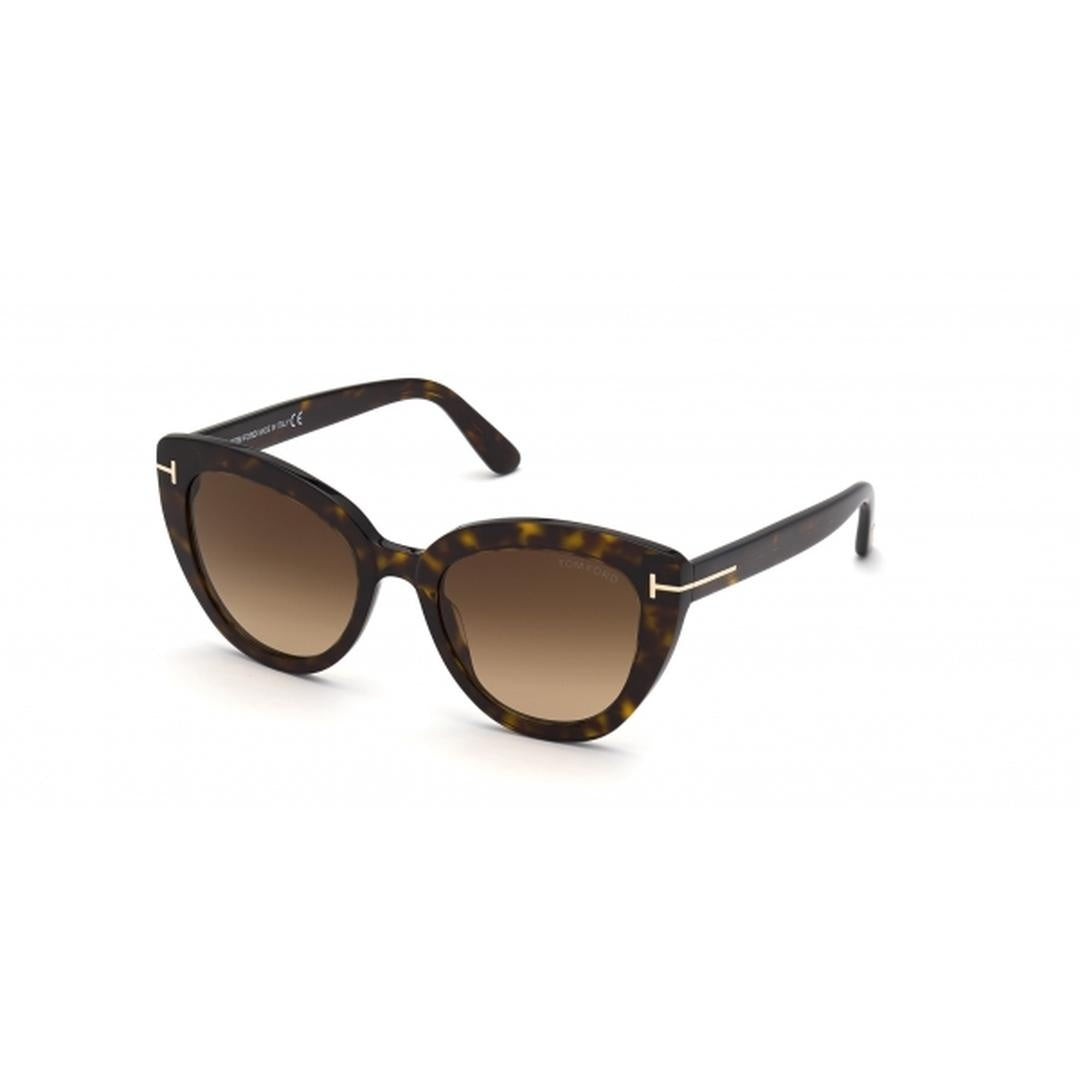 Tom Ford Cat Eye Womens Dark Havana Brown Gradient Izzi FT0845 - One Size