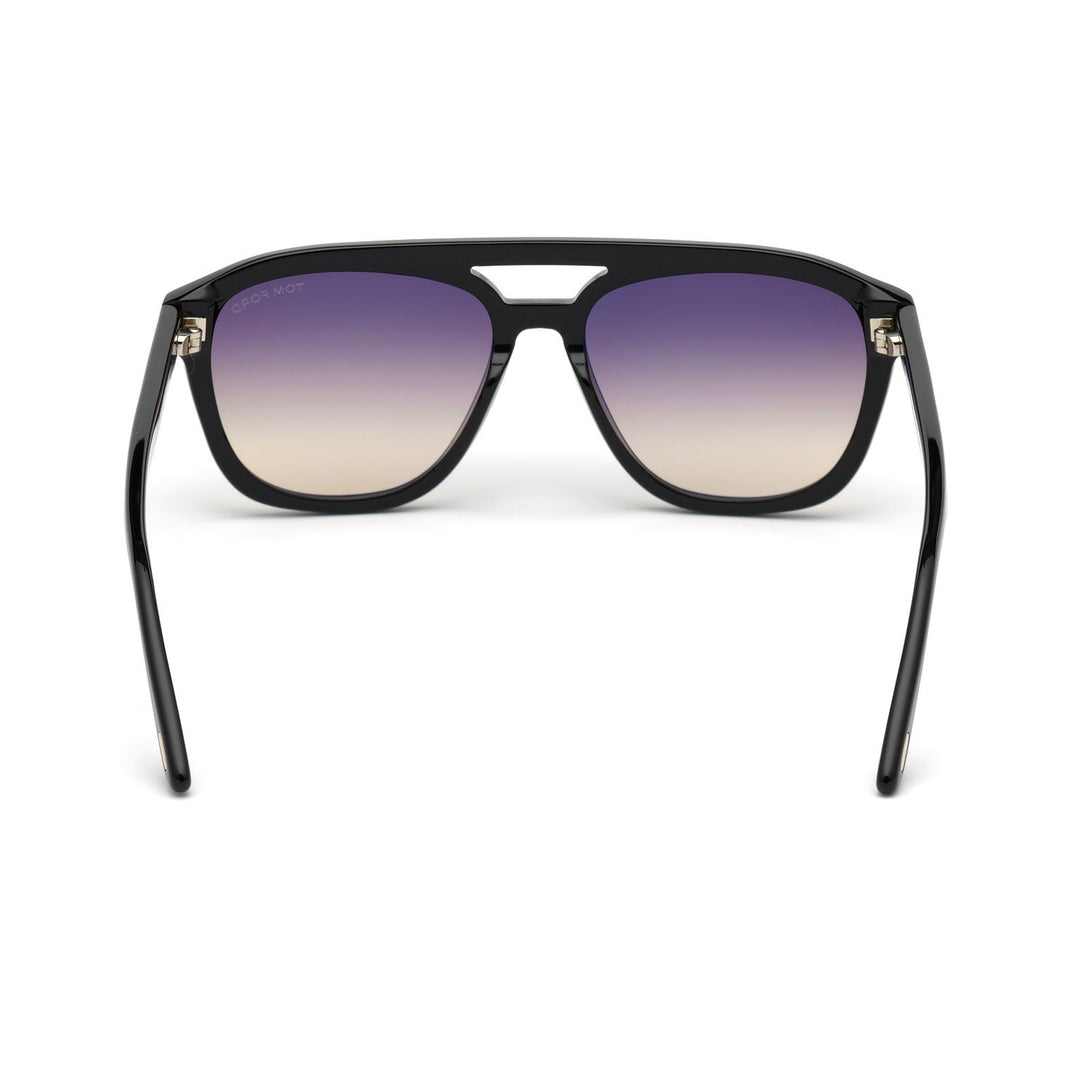 Tom Ford Gerrard FT0776 - 01B 56 Sunglasses - Shiny Black Frame, Gradient Smoke Lenses