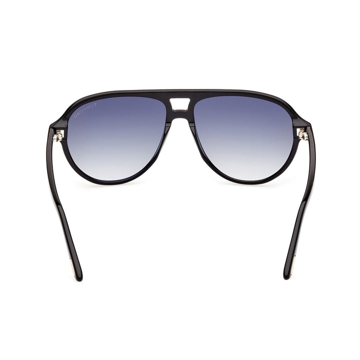 Tom Ford Jeffrey FT0932/01B 59 Sunglasses - Shiny Black Frame, Gradient Smoke Lenses