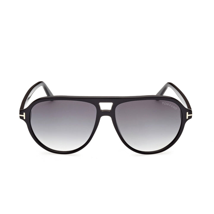 Tom Ford Jeffrey FT0932/01B 59 Sunglasses - Shiny Black Frame, Gradient Smoke Lenses