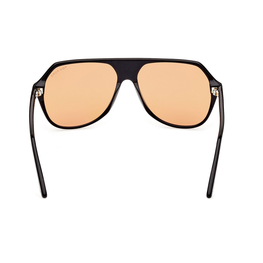 Tom Ford Hayes FT0934 - 01E 59 Sunglasses - Black Aviator Frame, Brown Lenses