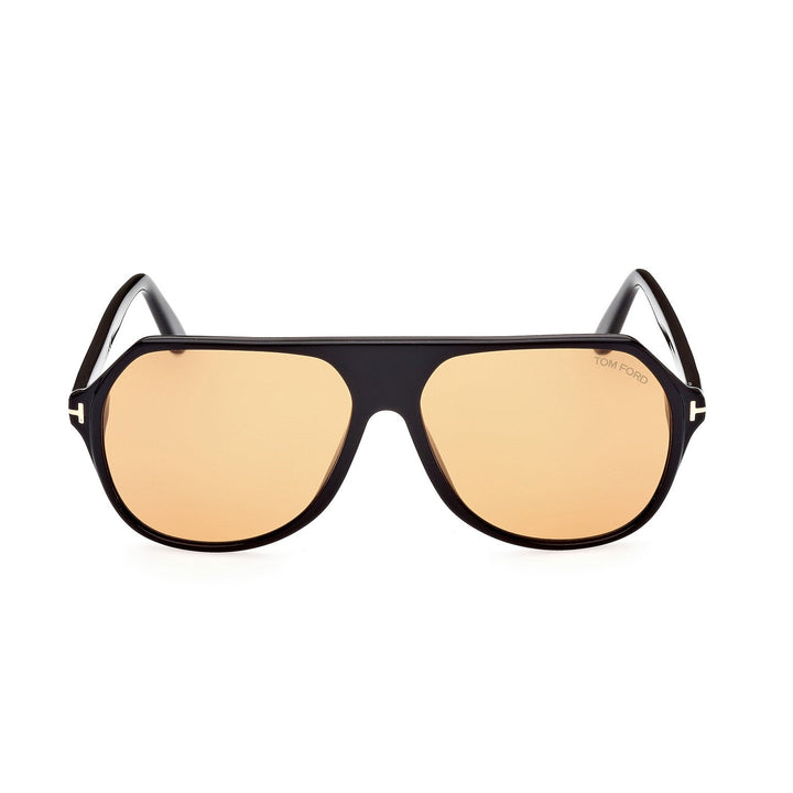Tom Ford Hayes FT0934 - 01E 59 Sunglasses - Black Aviator Frame, Brown Lenses
