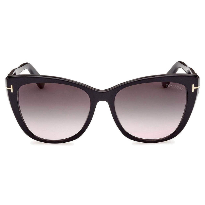 Tom Ford Nora FT0937 - 01B 57 Sunglasses - Black Cat-Eye Frame, Gray Gradient Lenses