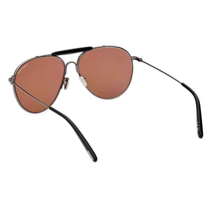 Tom Ford Raphael FT0995-08E 59 Sunglasses - Shiny Gunmetal Frame, Brown Lenses