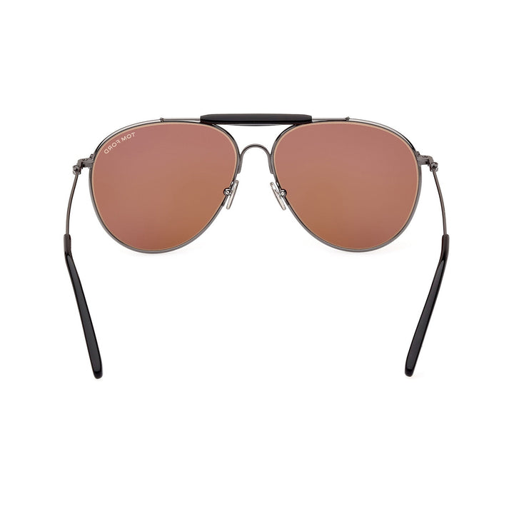 Tom Ford Raphael FT0995-08E 59 Sunglasses - Shiny Gunmetal Frame, Brown Lenses