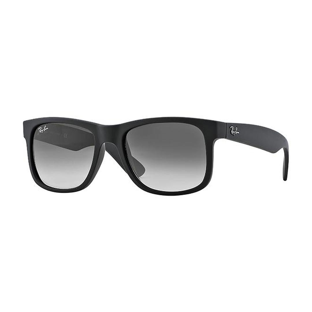 Ray-Ban Men Rectangle Rubber Black Grey Gradient Sunglasses