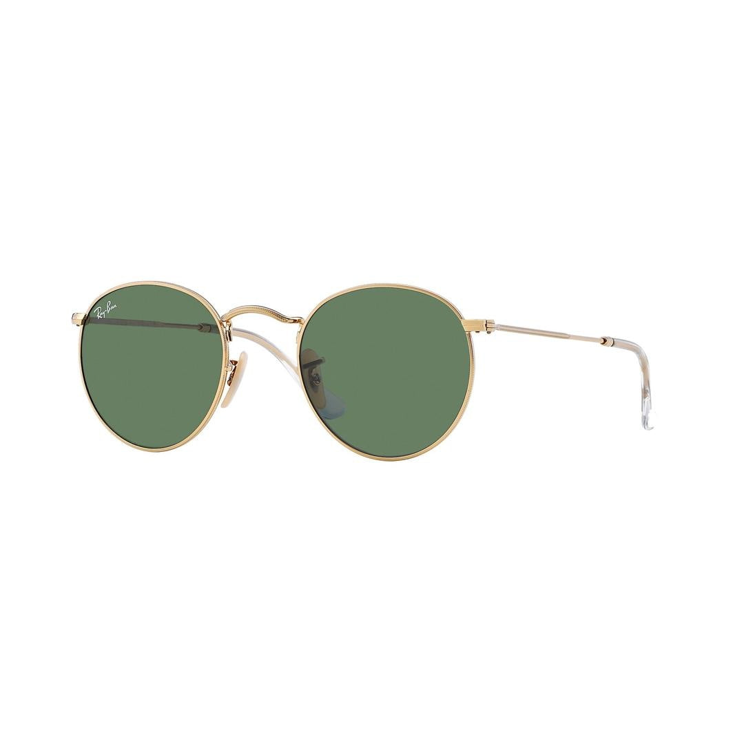 Ray-Ban Round Gold Green Sunglasses