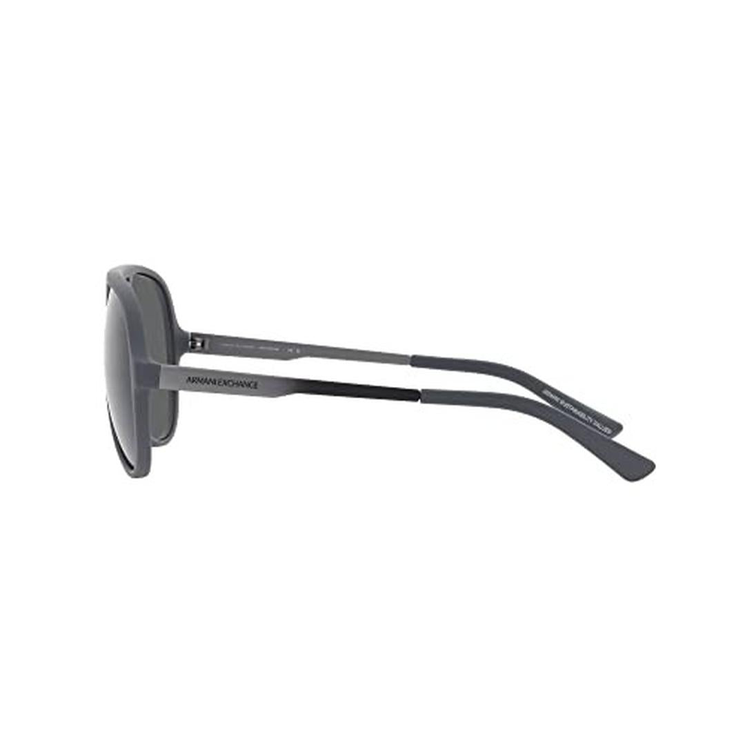 A|X ARMANI EXCHANGE Men's AX4133S Round Sunglasses, Matte Grey/Dark Grey, 60 Mm