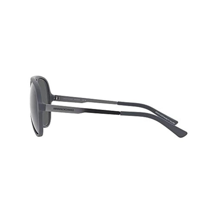 A|X ARMANI EXCHANGE Men's AX4133S Round Sunglasses, Matte Grey/Dark Grey, 60 Mm
