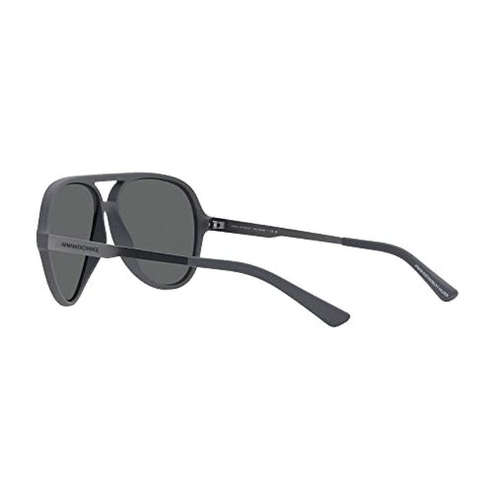 A|X ARMANI EXCHANGE Men's AX4133S Round Sunglasses, Matte Grey/Dark Grey, 60 Mm