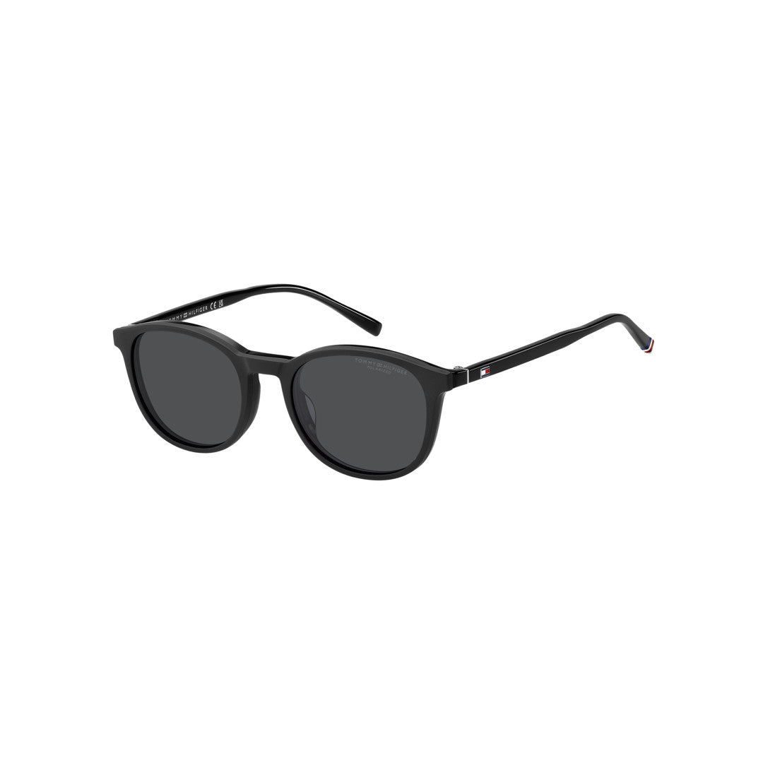 TOMMY HILFIGER CLIP-ON TH2268/C SQUARE GEOMETRICAL ECO ACETATE MATTE BLACK For MAN 51-19-150