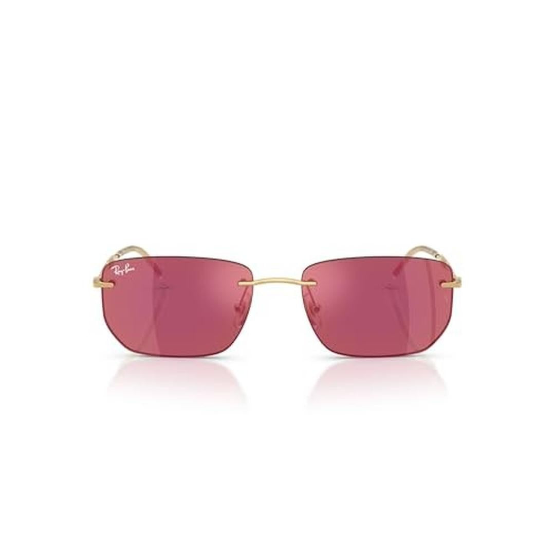 Ray-Ban 3768 Sunglasses 001/D0 - Gold - Dark Violet Mirror Red Unisex Irregular