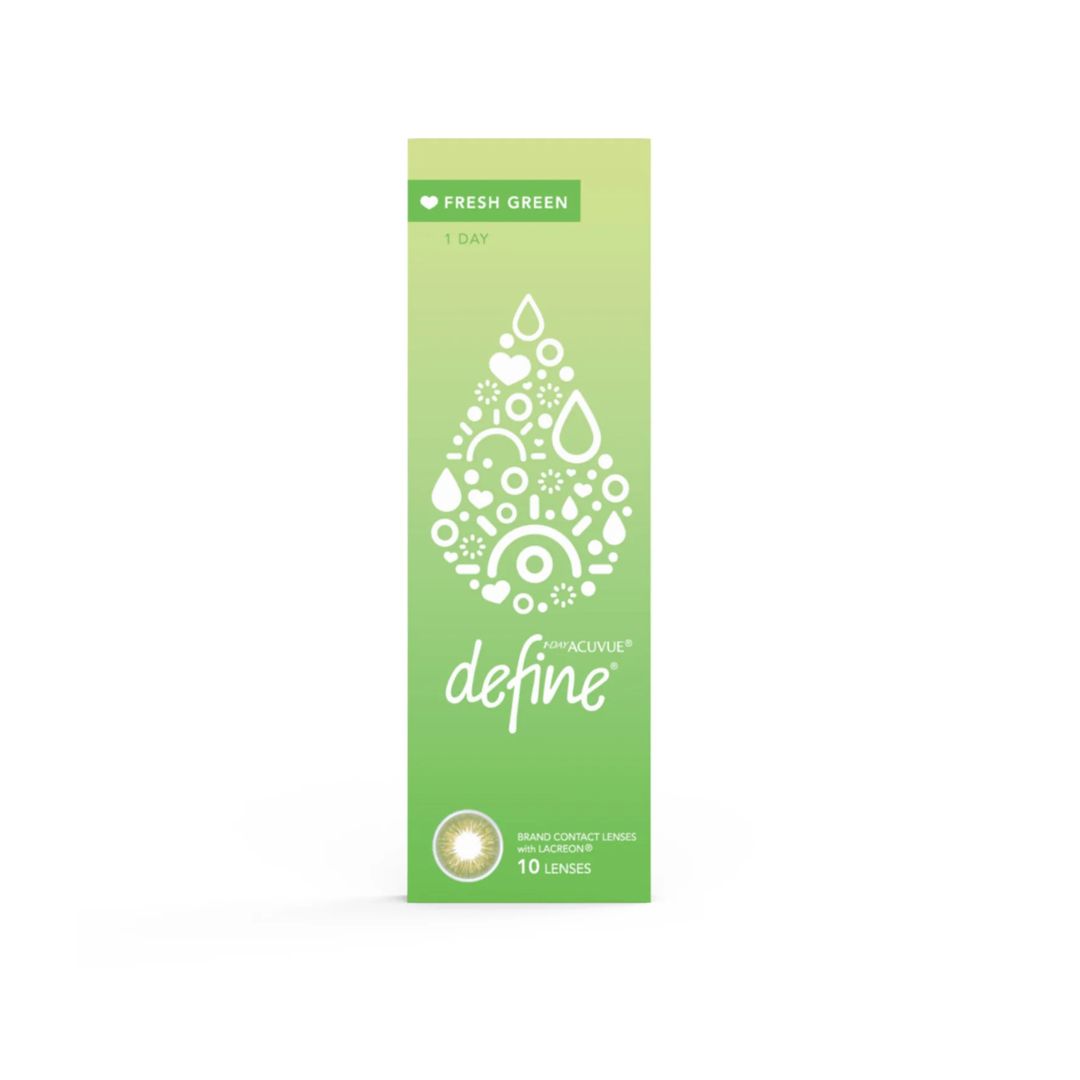 Define Fresh Green Daily Colored Contact Lenses - Pack of 10