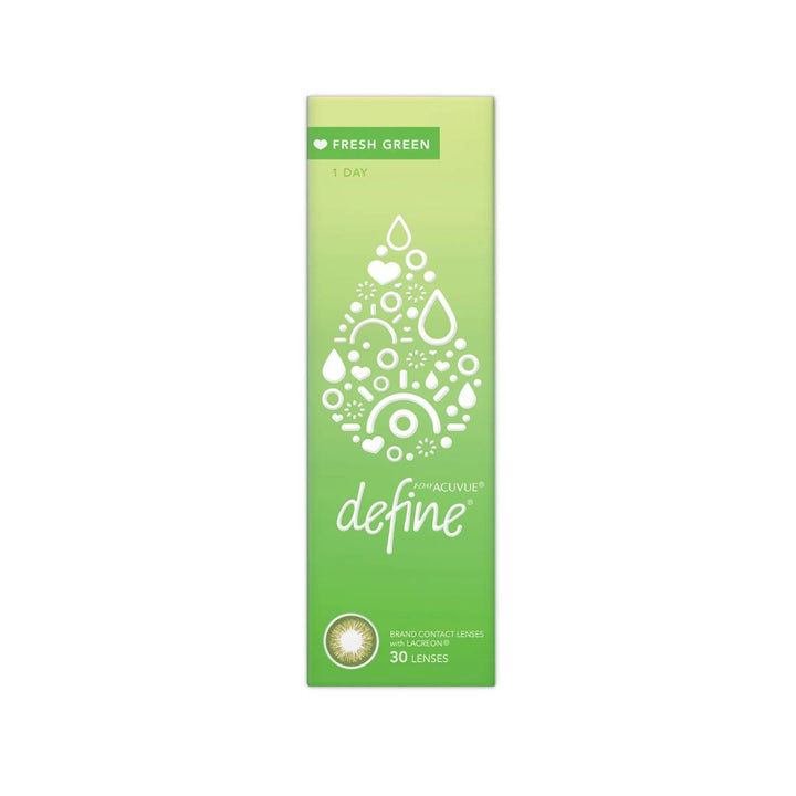 Define Fresh Green Daily Colored Contact Lenses - Pack of 30