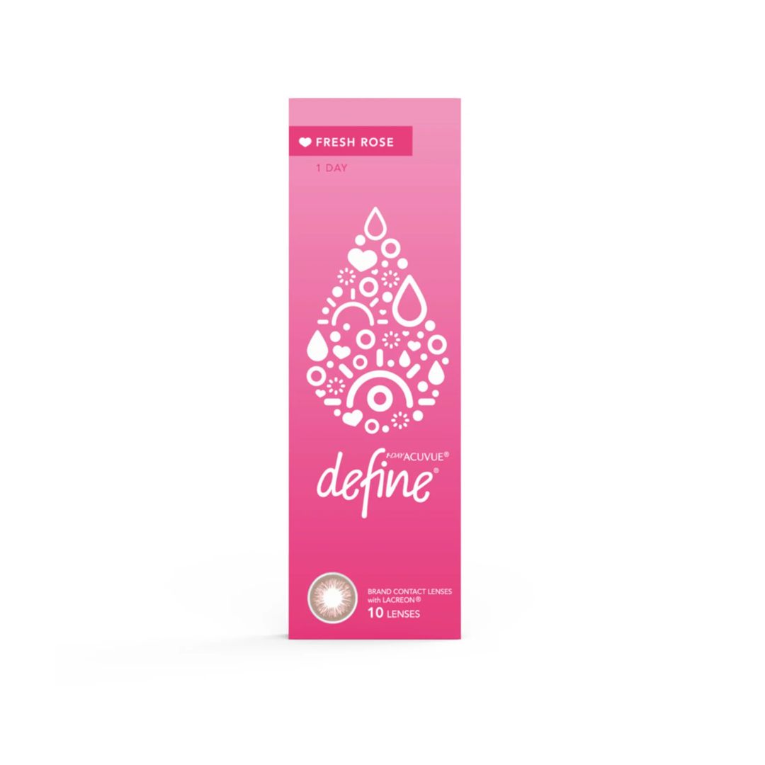 Define Fresh Rose Daily Colored Contact Lenses - Pack of 10
