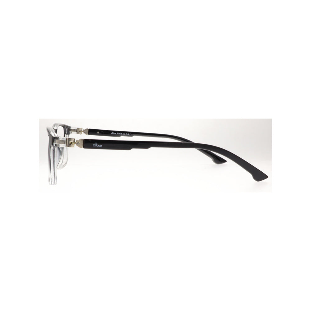 Diba 3344c6 For Men Eyeglasses Square Black to transparent grey Size 49-18-135