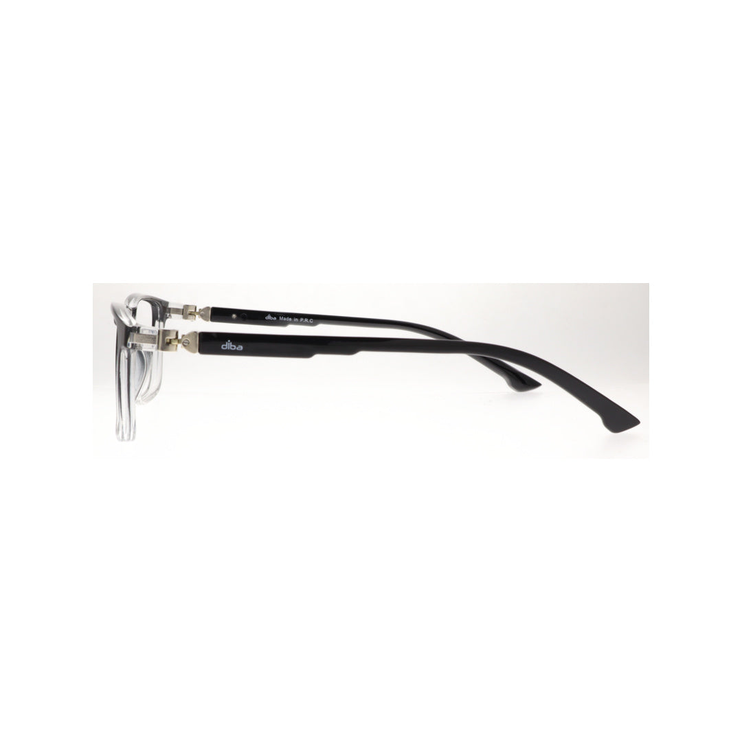 Diba 3344c6 For Men Eyeglasses Square Black to transparent grey Size 49-18-135