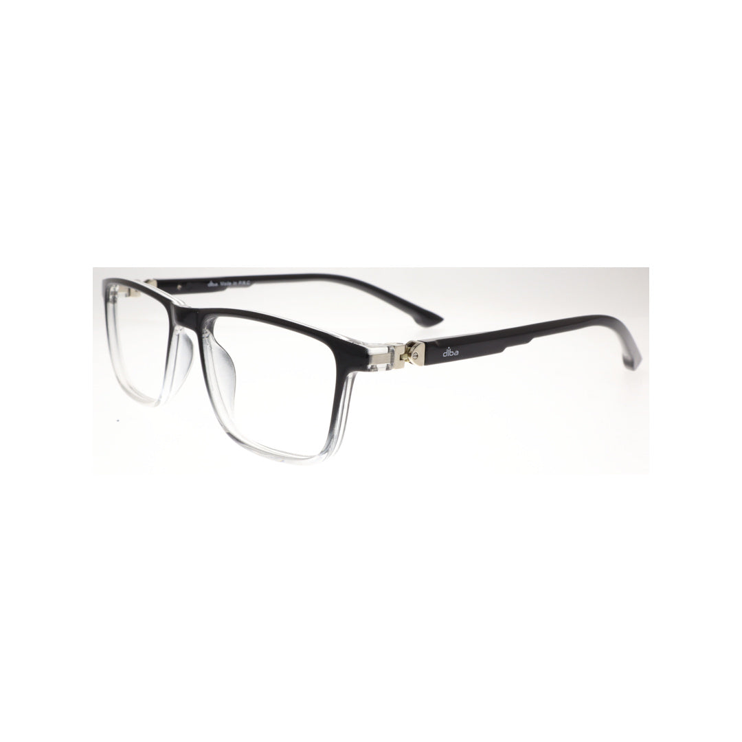 Diba 3344c6 For Men Eyeglasses Square Black to transparent grey Size 49-18-135