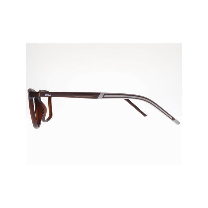 Diba 6001C4 For Unisex Eyeglasses Rectangle MATTE BROWN Size 56-19-146