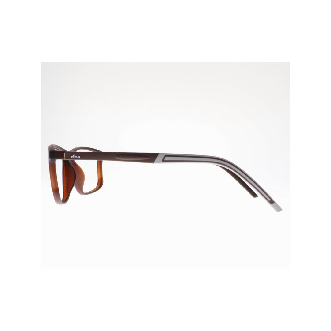 Diba 6006C4 For Unisex Eyeglasses Rectangle MATTE BROWN Size 55-22-146