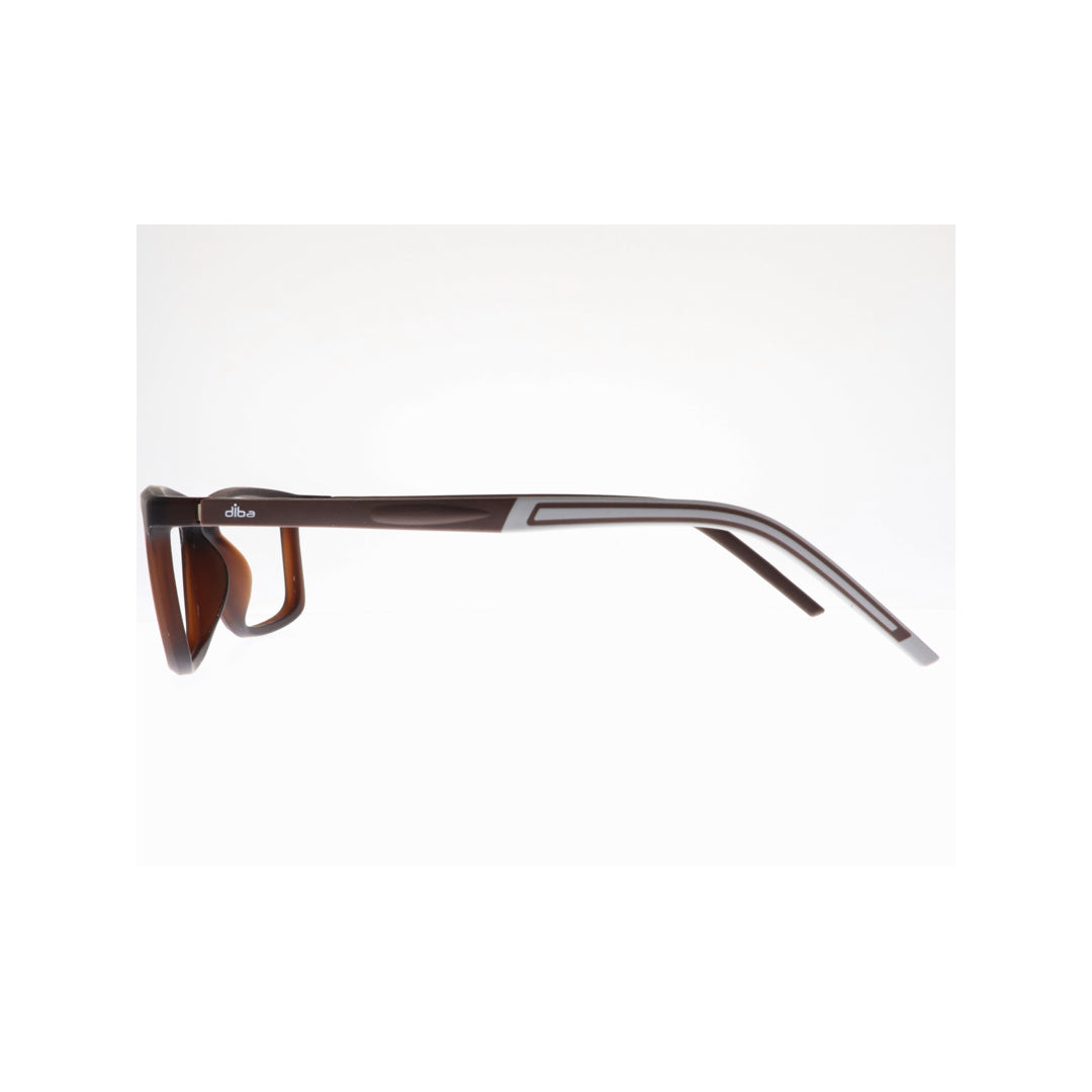 Diba 6008C4 For Unisex Eyeglasses Square MATTE BROWN Size 54-19-146